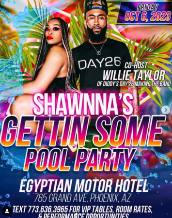 Shawnna's Gettin Some Pool Party co-host Willie Taylor 